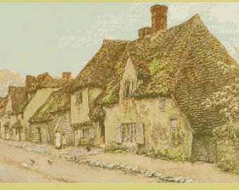 Country Cottage PDF Cross Stitch Charts- (Ref-013) - Kent Country Village