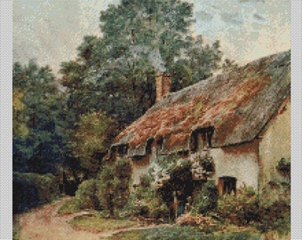 Country Cottages PDF Cross Stitch Charts:- (ref-175) Wessex Country Cottage