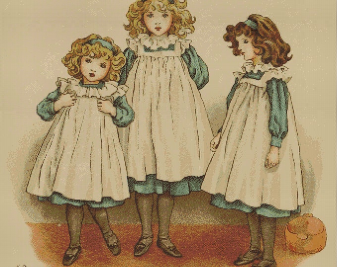 Vintage People PDF Cross Stitch Charts- (Ref-057) We Didn't do it