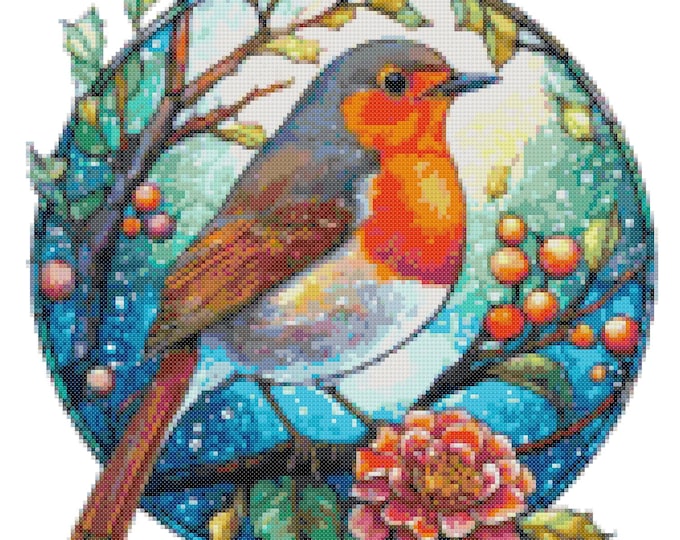 Stain Glass Robin