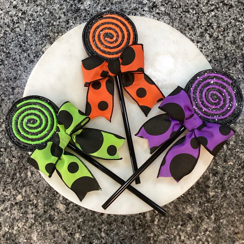Faux Halloween Lollipops Decorations 2 Sizes Wreath Etsy