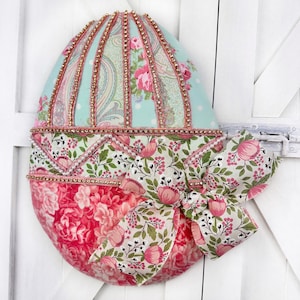 Elegant Easter Egg Wreath Attachment, Spring Front Door Decorations, Wreath Embellishments