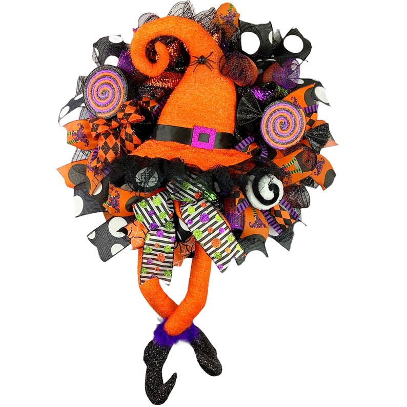 Halloween Wired Edge Ribbon - 2 Rolls Purple & Black Witch Hat Striped Ribbon For Crafts & Decor