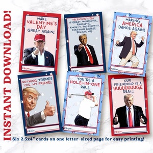 Trump Classroom Valentine Cards - Etsy