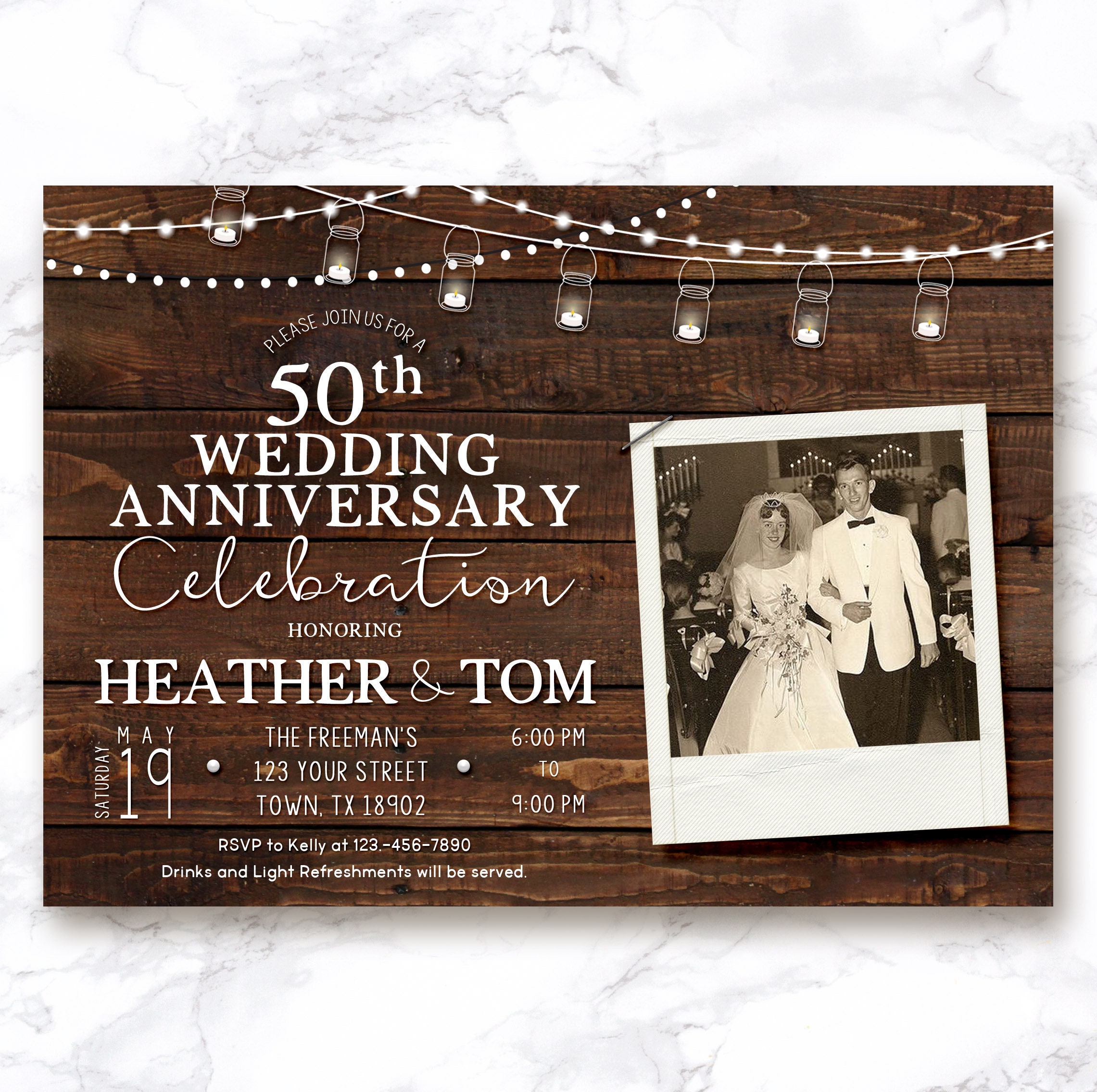 SURPRISE Wedding Anniversary Invitation Any Year YOU PRINT Etsy