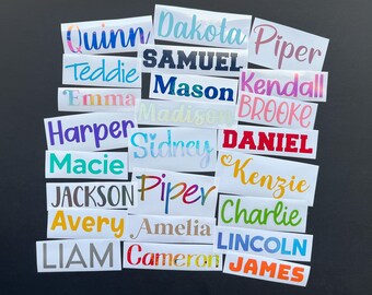 Custom text vinyl decals, custom name stickers, personalized decals, custom name decals, custom vinyl decals