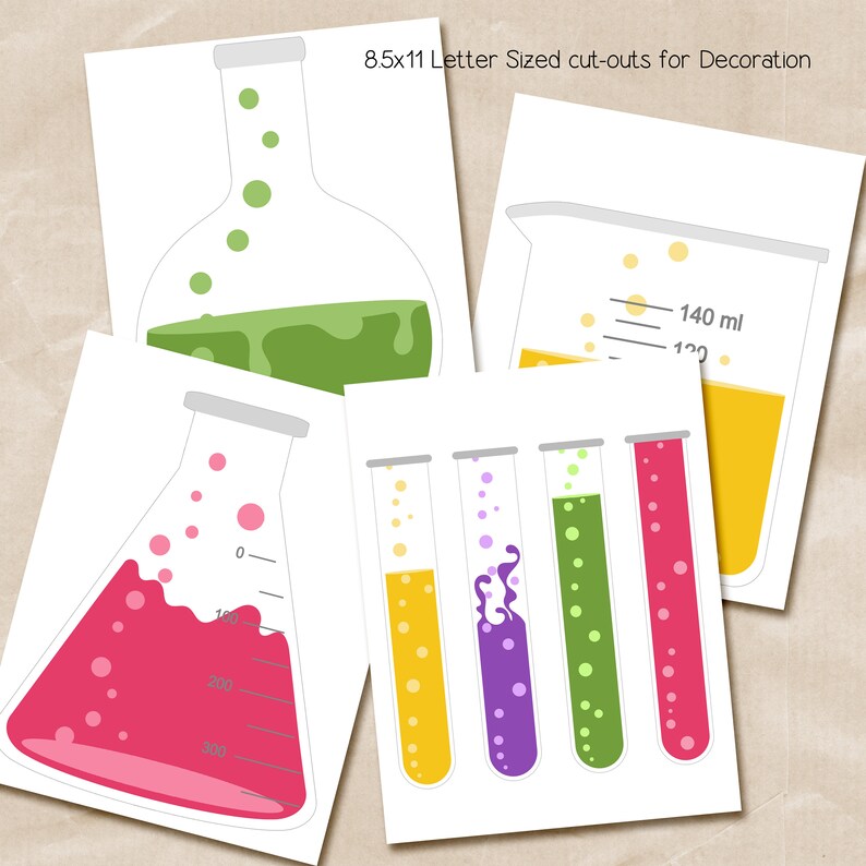 Science Party Printable Set Science Party Printables | Etsy