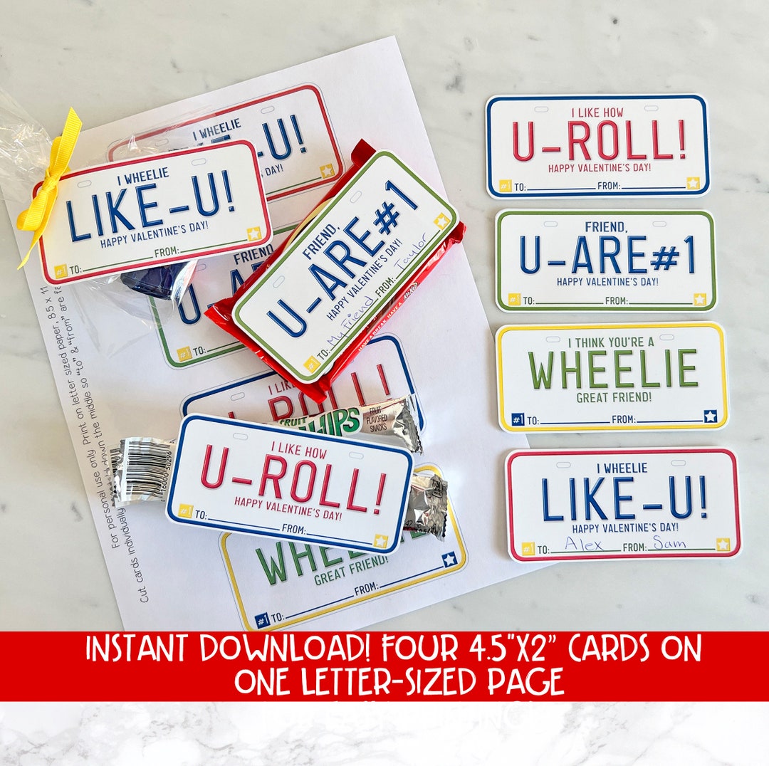 Car Valentine Cards, Race Car Valentine, Printable Valentine, Classroom ...