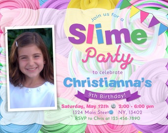 Colorful Smile Party  Slime party, Slime birthday, Girls birthday party