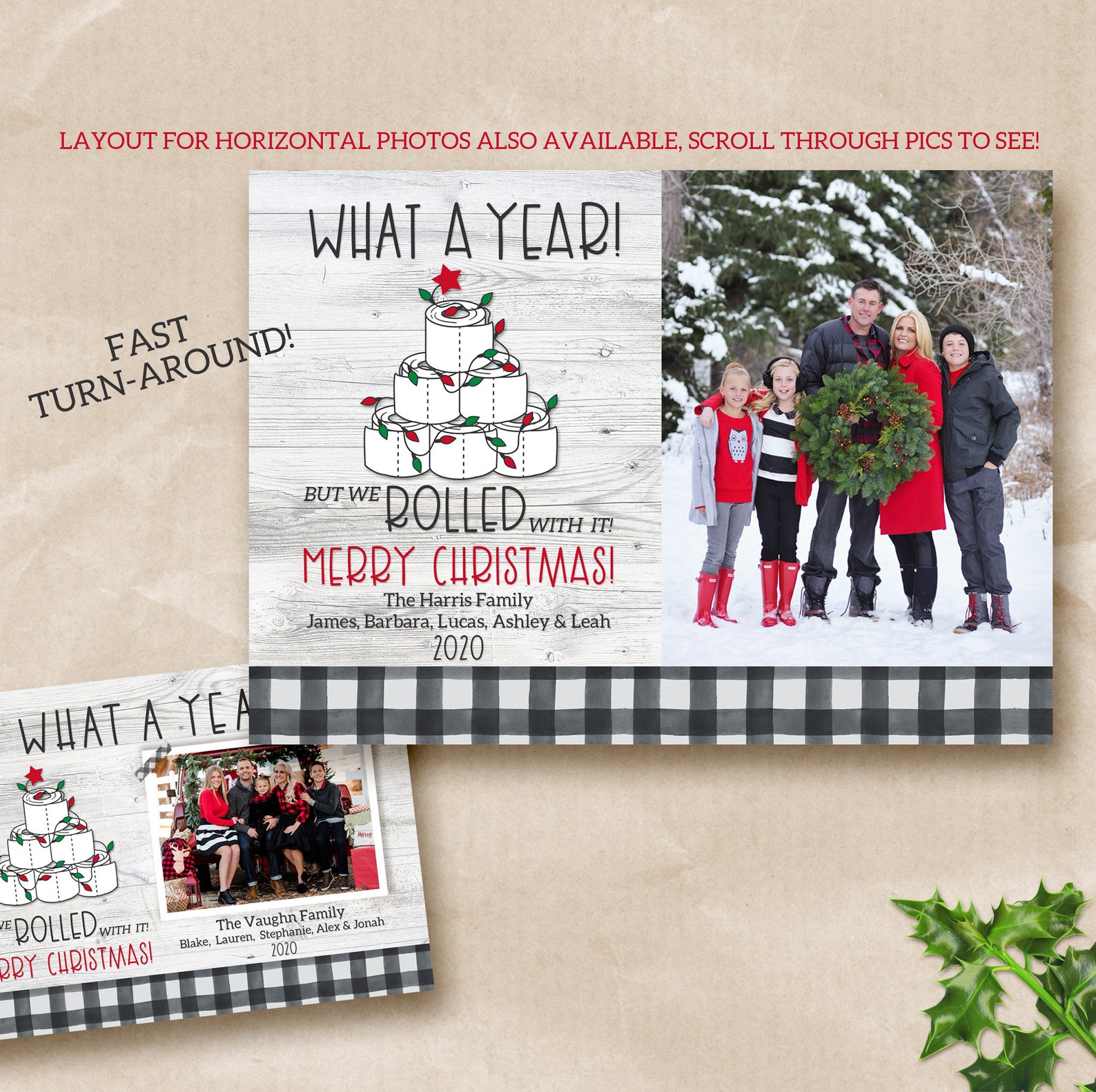 Covid christmas card pandemic christmas card quarantine | Etsy