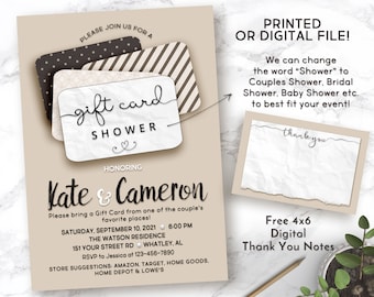 Gift Card Shower Invitation
