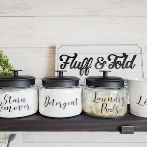 Laundry room labels, laundry jar labels, laundry labels, custom labels