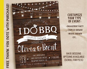 Couple's Wedding Shower Invitation / printable invitation