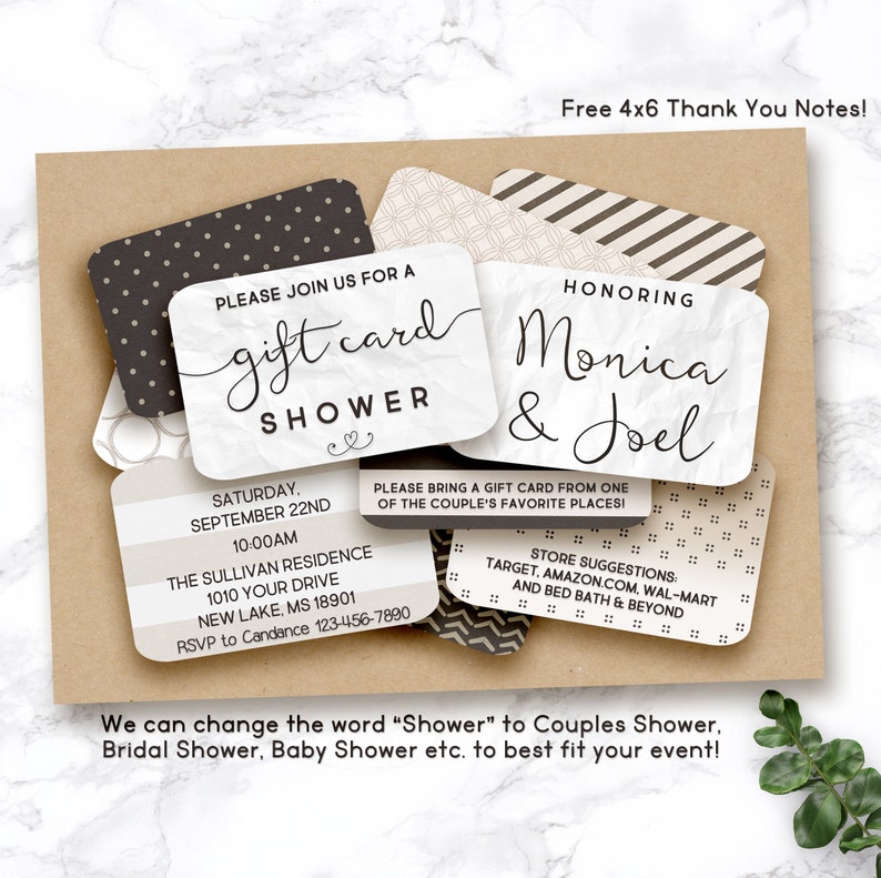 Gift Card Bridal Shower Invitation Image 0