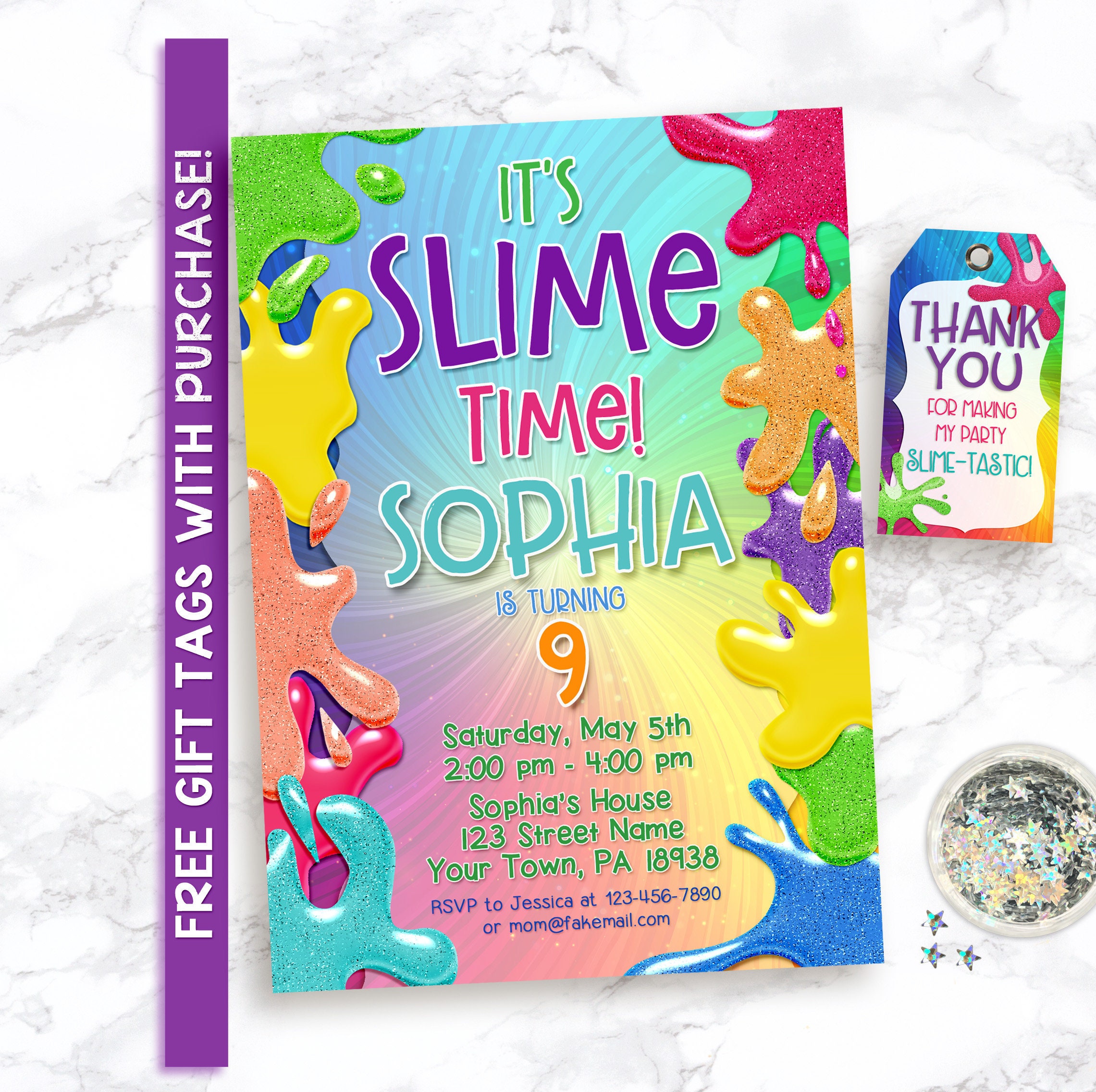 slime-party-printables-slime-invitation-slime-birthday-etsy