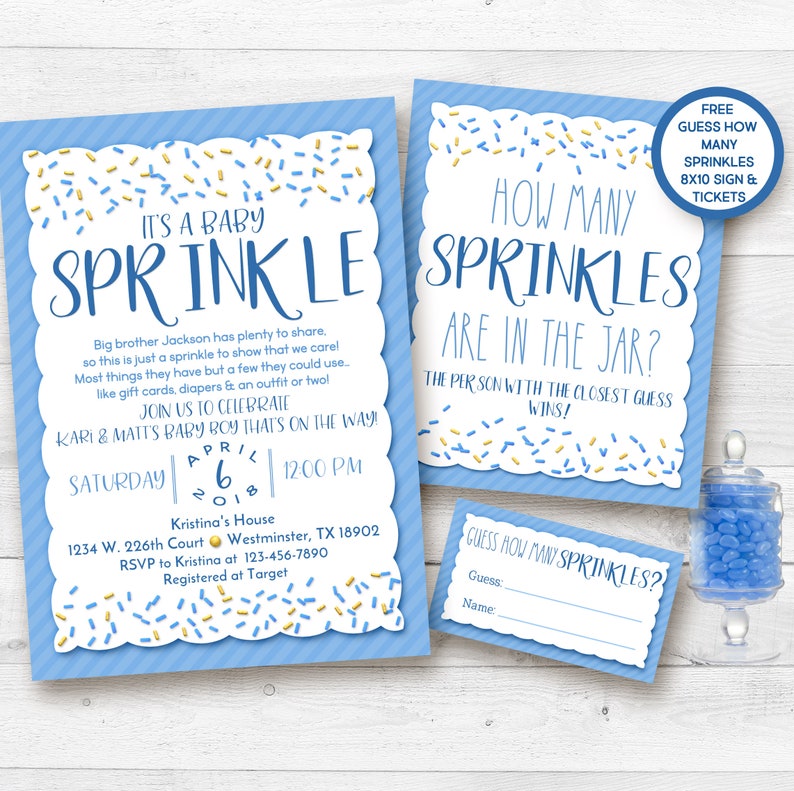 Baby Sprinkle Invitation Baby sprinkle invitation boy Baby - Etsy Italia