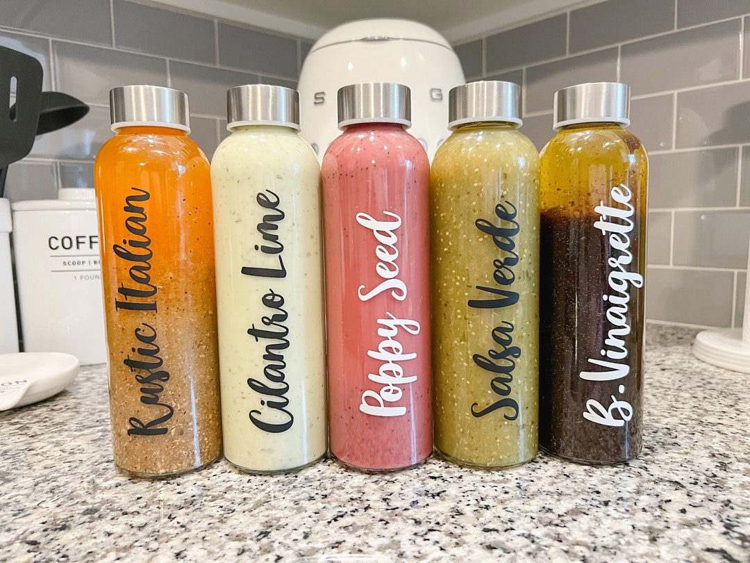 Dressing Labels Condiment Labels Oil Bottle Labels Bottle Etsy