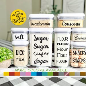 Canister Labels, Kitchen Labels, Pantry Labels, Canister Decals