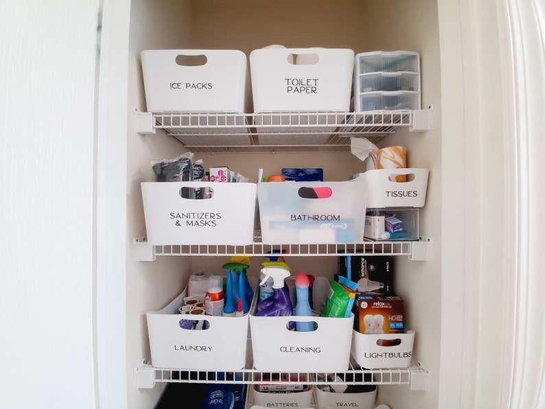 Closet Labels Storage Bin Labels Kitchen Canister Labels Etsy