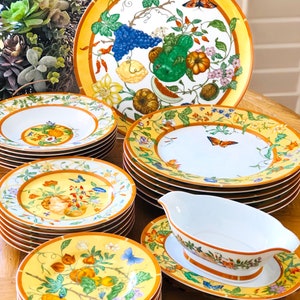 Hermes 'la Siesta HERMES' Porcelain China Dinnerware 27 Piece Set