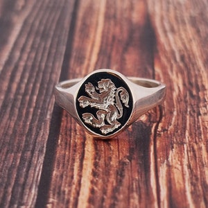 Scottish Lion Rampant Signet Ring - Heavyweight Sterling Silver, King of Scots Jewellery