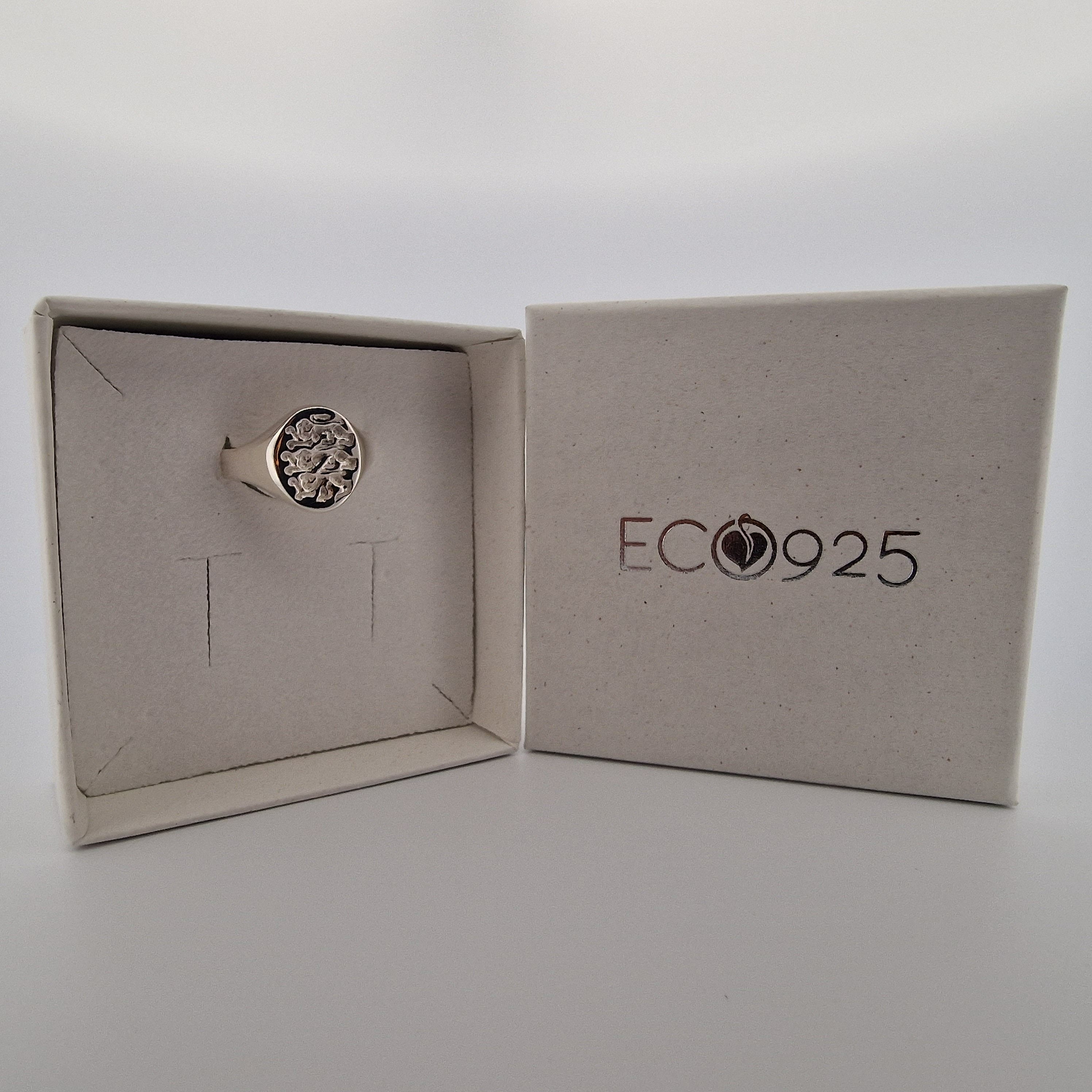 Anello Con Sigillo Vintage Inglese Con Diamanti In Argento Sterling Placcato Oro - Grande Regalo Unisex Da Uomo / Tre Leoni / Taglia UK - V / Taglia USA - 10 1/2 - Italia - Foto 3