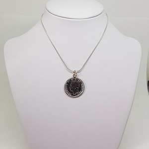 Sterling Silver Sixpence pendant