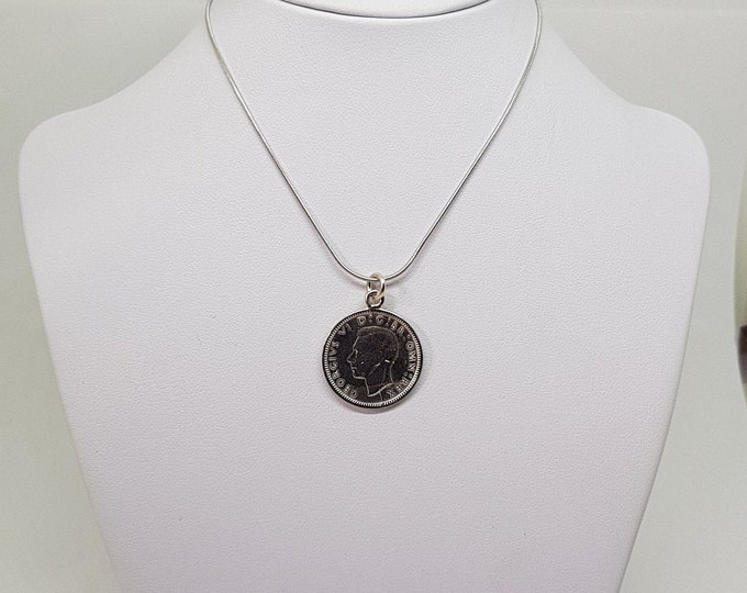 Sterling Silver Sixpence pendant