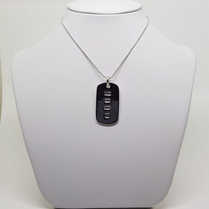 Sterling silver Dog Tag military ingot