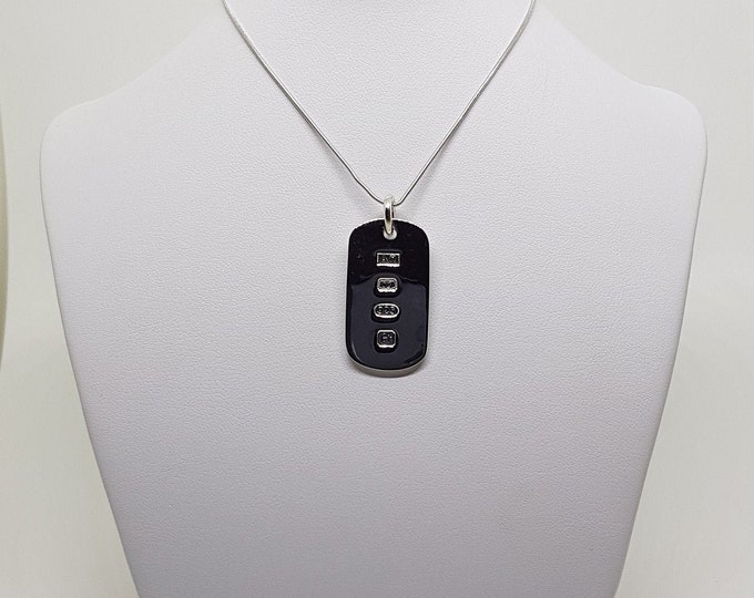Sterling silver Dog Tag military ingot