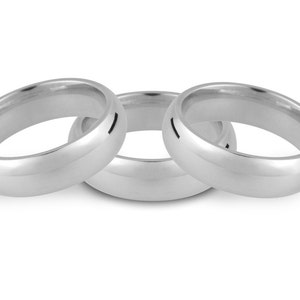 Silver Heavy Weight 5mm Court Wedding Ring