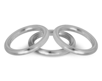 Silver Wedding Ring 3mm Heavy Weight Halo