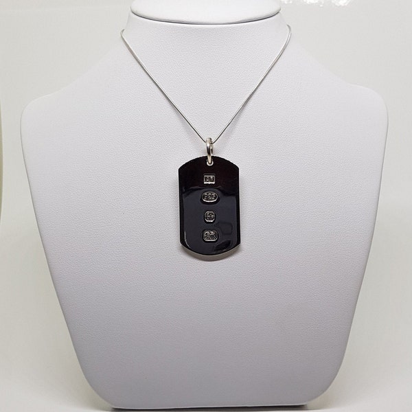 Sterling argent Dog Tag lingot militaire poids lourd