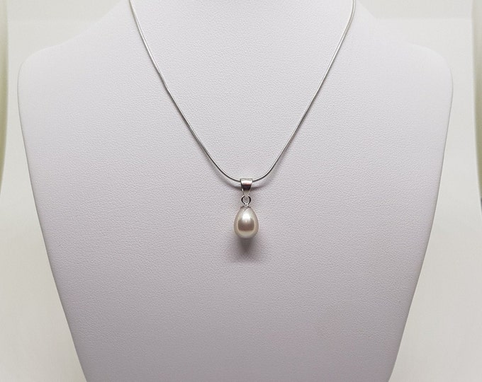Freshwater Lavender Pearl Silver necklace
