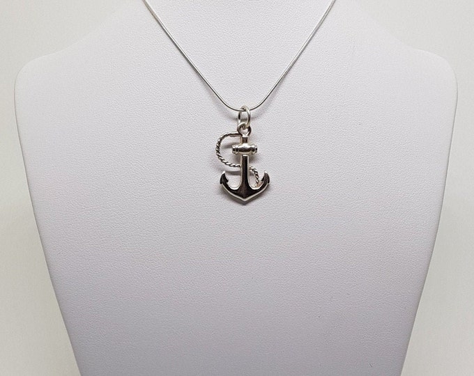 Sterling Silver Anchor Necklace