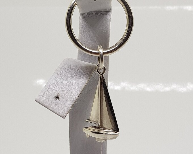 Sterling Silver Yacht Keyring