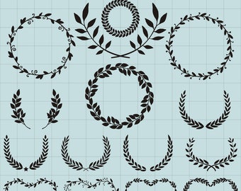 Download Leaf wreath | Etsy