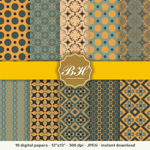 Oriental Digital Paper Arabian Papers Moroccan Digital Etsy