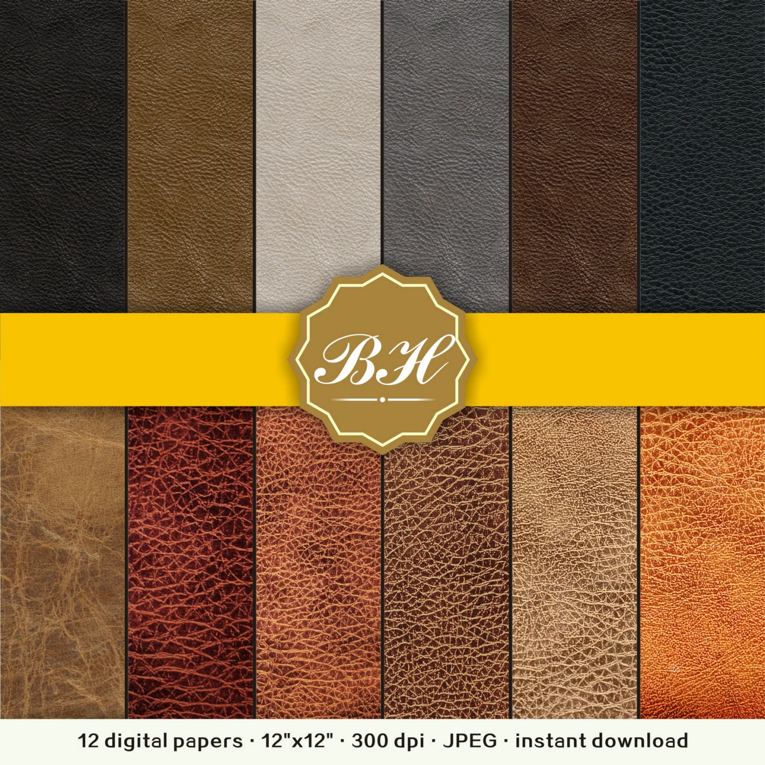 Leather backgrounds Leather Digital Paper Leather pattern Etsy