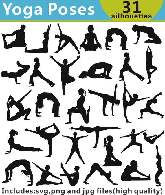 Download Yoga Clipart Yoga Poses Silhouette Yoga Svg Yoga Etsy