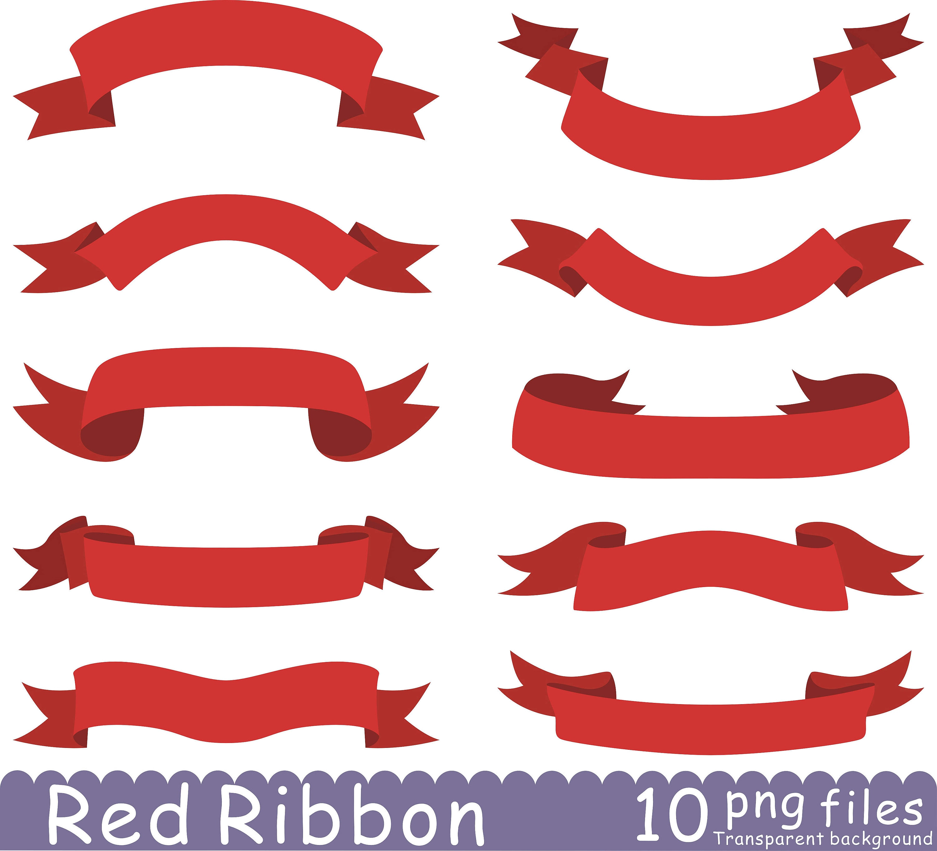 Red Banners Clipart Banner Clipart Clipart Banners Clipart - Etsy