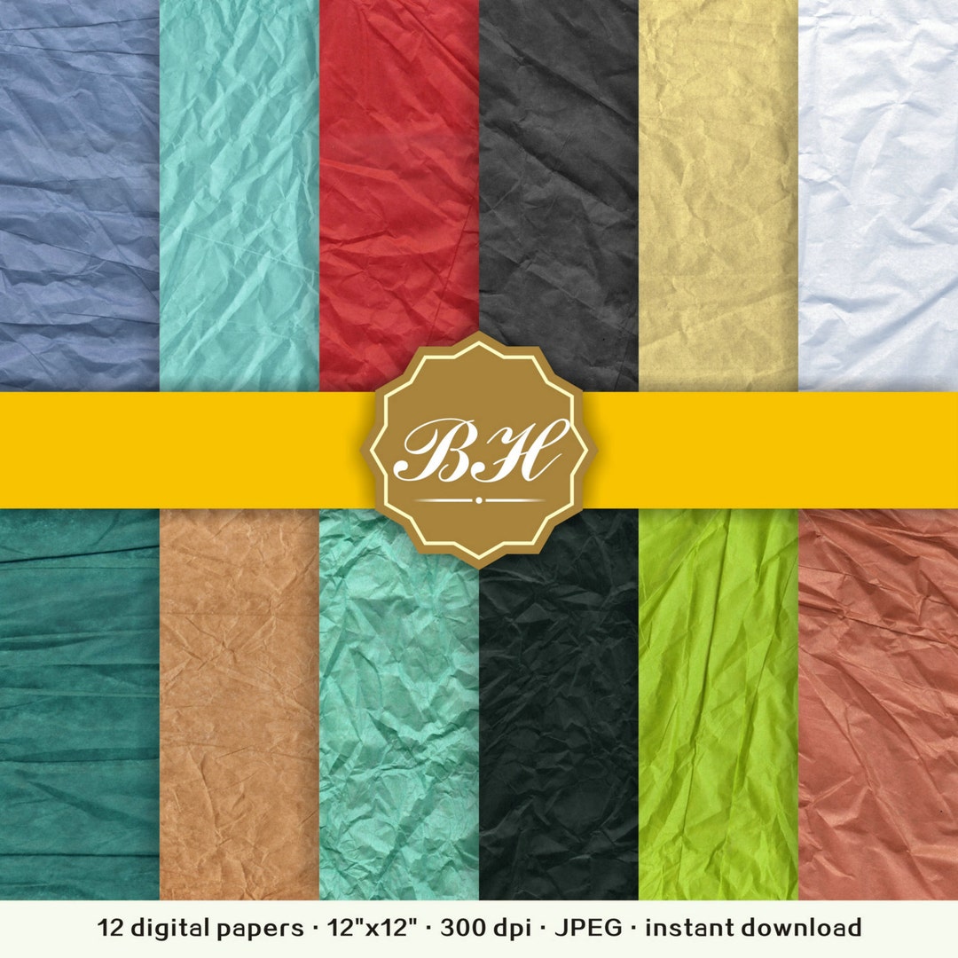 Wrinkled Digital Paper Crumpled Textures Crumpled Paper - Etsy