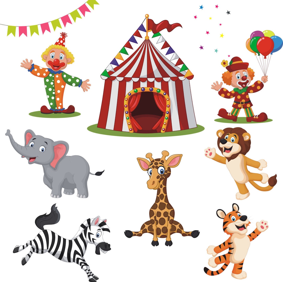 Circus Clipart, Circus Vector, Circus Clip Art, Clowns Clipart, Circus ...