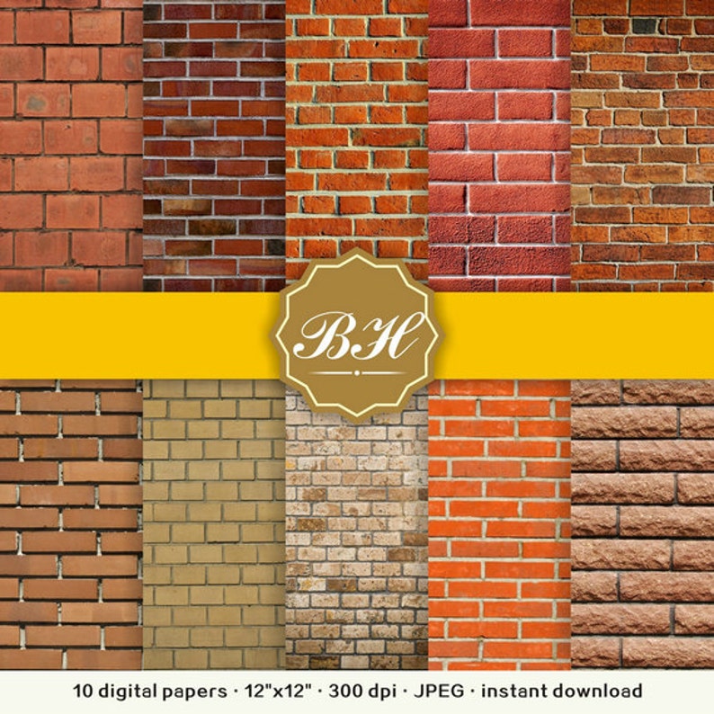 Brick Digital Paper Wall Background Digital Wall Brick Etsy Brick Digital Paper Wall Background Digital Wall Brick Etsy