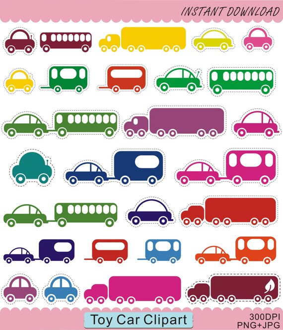 Car Clipart Toy Car Clipart Vehicle Clipart Clipart Car Etsy