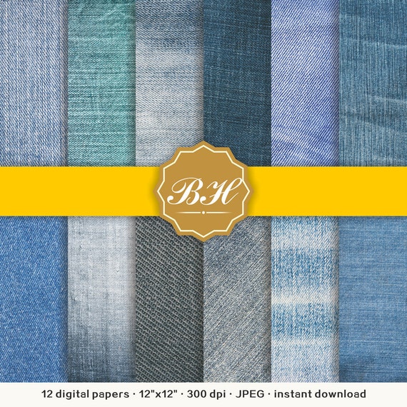Jeans digital paper Denim digital paper Jeans Textures Etsy