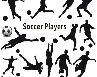 Soccer Silhouette Etsy