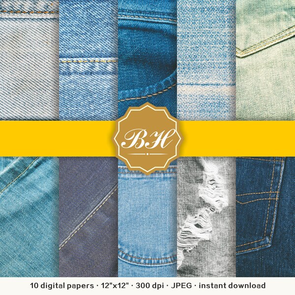 Jeans digital paper, Denim digital paper, Jeans Textures, Jeans Backgrounds, Digital Denim Paper, Denim Texture, Instant Download