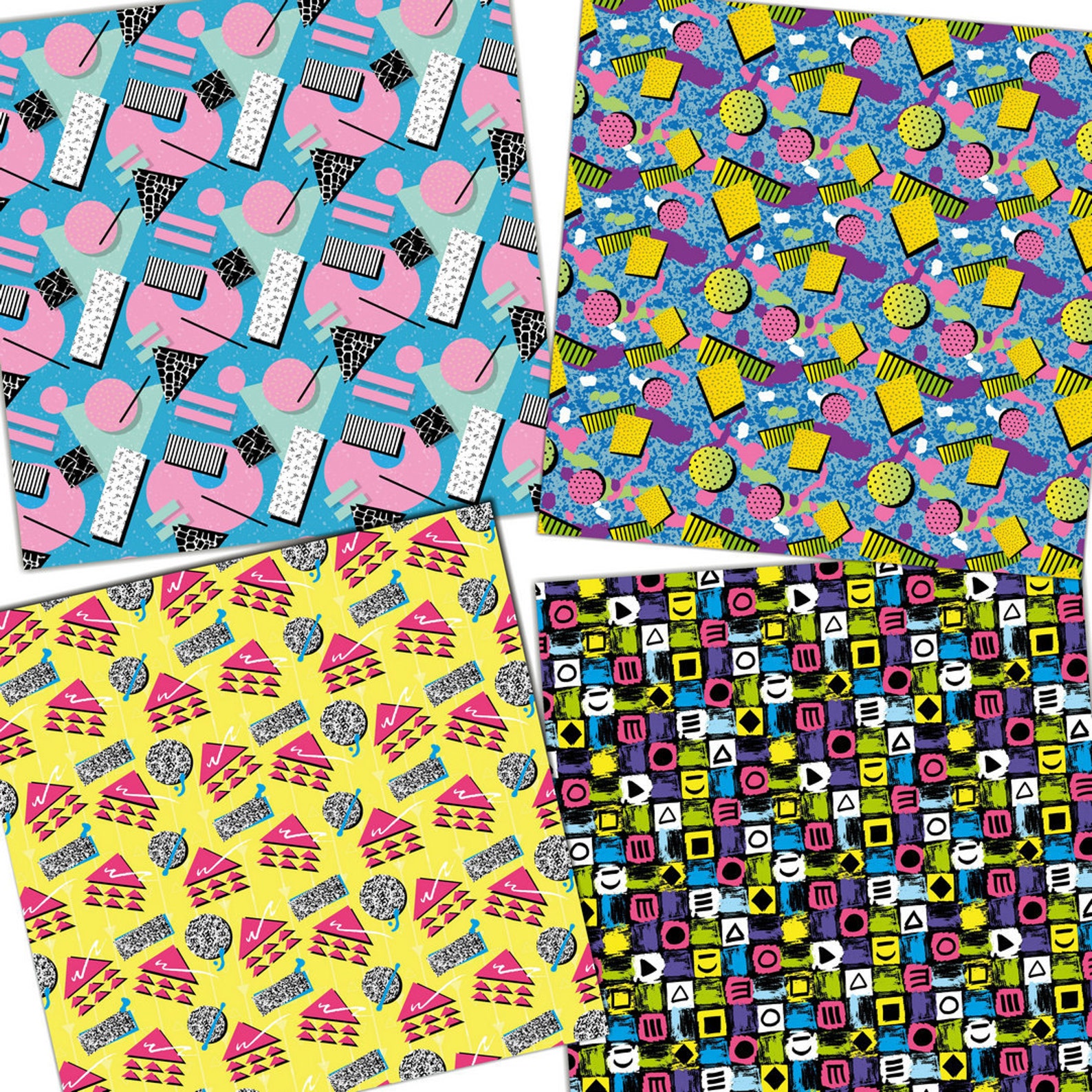 Doodles Digital Paper Doodles Background 80s Doodles Etsy