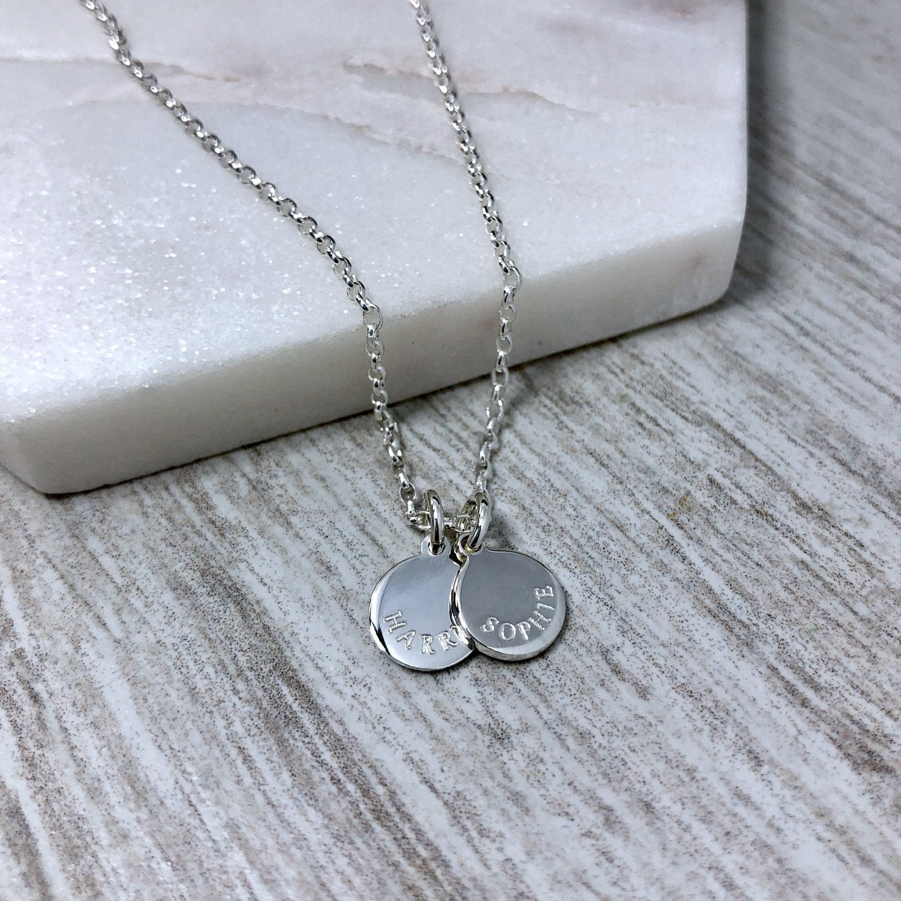 Engravable Sterling Silver Disc Necklace | Eve's Addiction